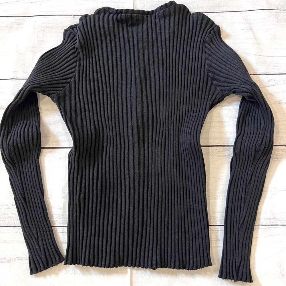 Zara Black Ribbed Top - Picture 4 of 5